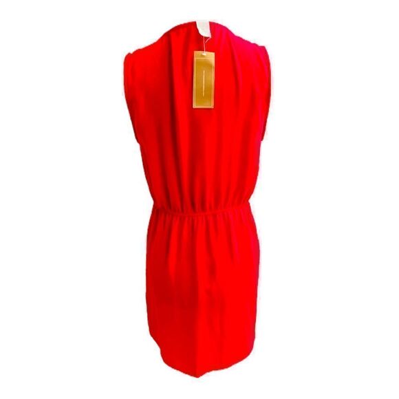 NWT Francesca’s Full Zip Up V Neck Sleeveless Red Dress Size Large - Picture 3 of 8
